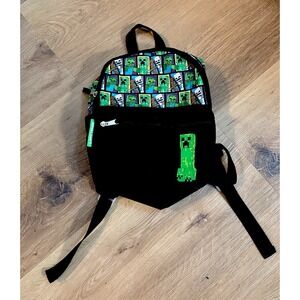 Minecraft Creeper Mini Kids Backpack Zip Up 11"X 9" Official